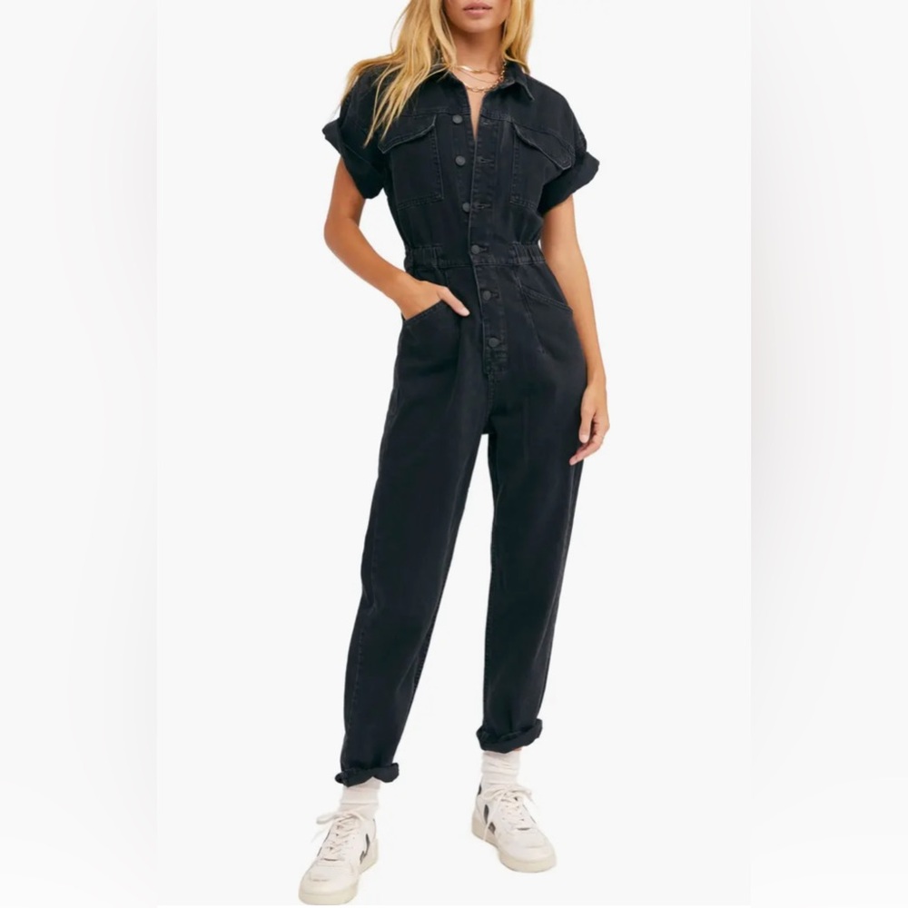 We The Free Marci Denim Jumpsuit XS